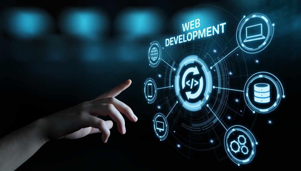 Team providing web development services for a business website project