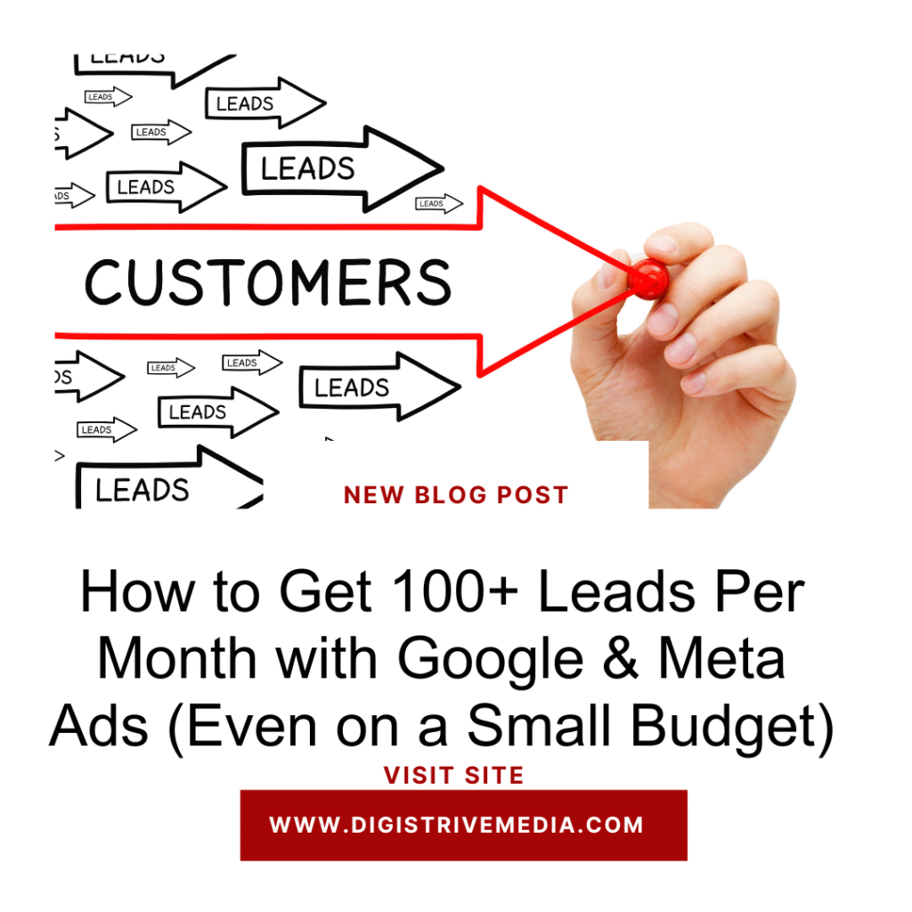 How to Get 100+ Leads Per Month with Google & Meta Ads (Even on a Small Budget)