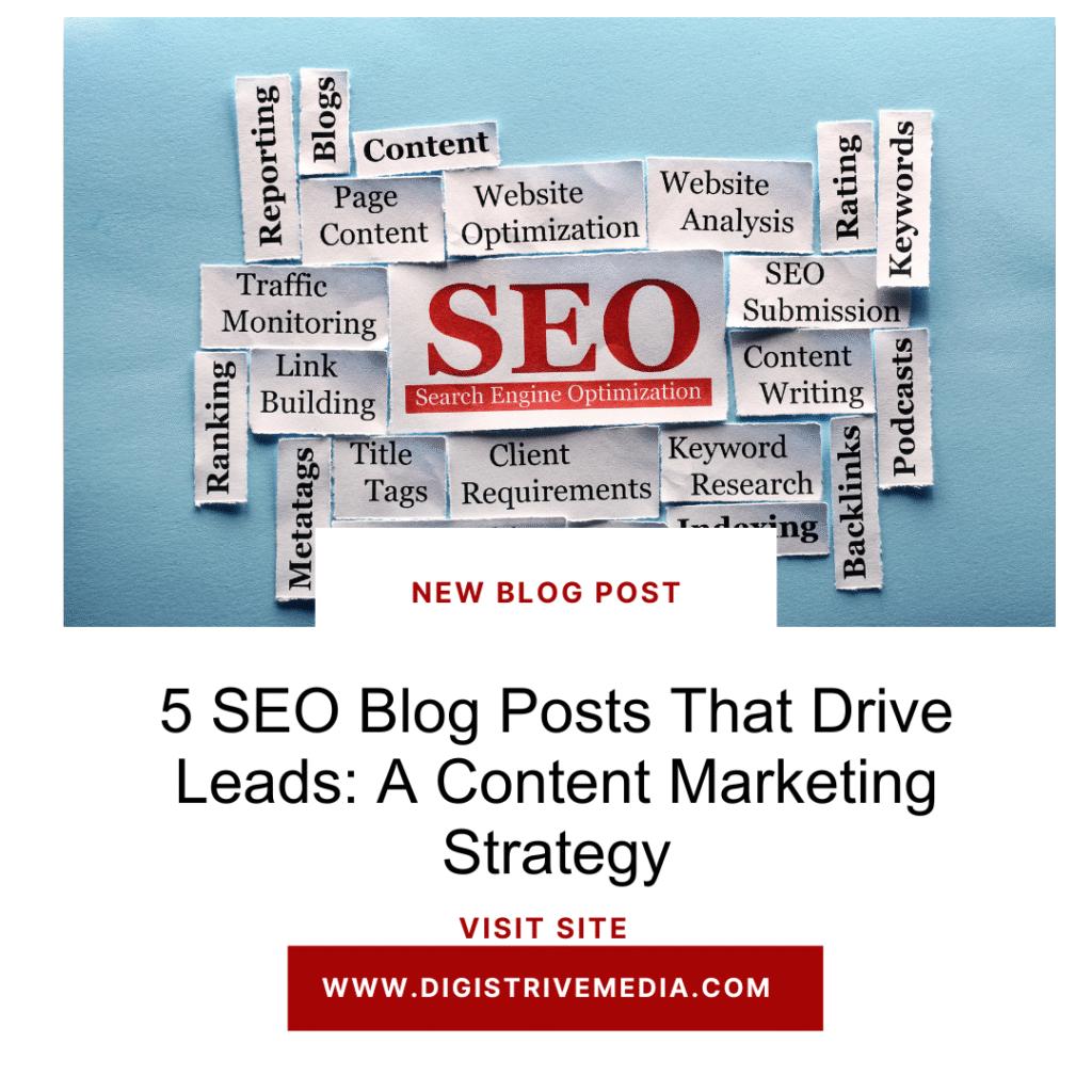 5 SEO Blog Posts That Drive Leads: A Content Marketing Strategy